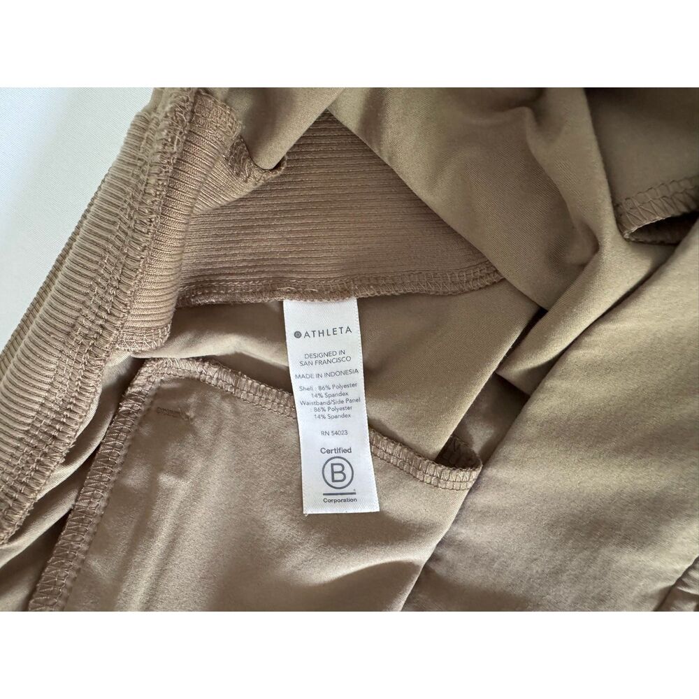 Athleta Brooklyn Ankle Pant | Tan Ribbed Side Panel | Size 6P - Picture 5 of 8